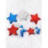 Lot de 5 barrettes à cheveux à paillettes, motif drapeau américain, fête de l'indépendance - multicolor A 