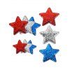 Lot de 5 barrettes à cheveux à paillettes, motif drapeau américain, fête de l'indépendance - multicolor A 