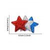 Lot de 5 barrettes à cheveux à paillettes, motif drapeau américain, fête de l'indépendance - multicolor A 