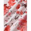 Robe d'été de vacances à bretelles spaghetti et imprimé feuilles de rose, taille haute, coupe trapèze, style cottagecore - multicolor XXL | US 14