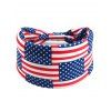 Lot de 4 bandeaux élastiques larges à rayures et étoiles, motif drapeau américain, pour le sport, pour la fête de l'indépendance - multicolor A 