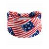Lot de 4 bandeaux élastiques larges à rayures et étoiles, motif drapeau américain, pour le sport, pour la fête de l'indépendance - multicolor A 