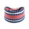 Lot de 4 bandeaux élastiques larges à rayures et étoiles, motif drapeau américain, pour le sport, pour la fête de l'indépendance - multicolor A 