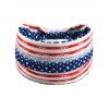 Lot de 4 bandeaux élastiques larges à rayures et étoiles, motif drapeau américain, pour le sport, pour la fête de l'indépendance - multicolor A 