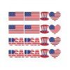 Lot de 10 autocollants temporaires à motif étoiles et rayures du drapeau américain pour le jour de l'indépendance - multicolor A 