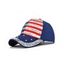 Casquette de fête de l'indépendance, chapeau, drapeau américain, étoile, rayé, strass, extérieur, vacances - Bleu 