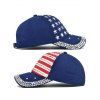 Casquette de fête de l'indépendance, chapeau, drapeau américain, étoile, rayé, strass, extérieur, vacances - Bleu 