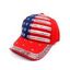 Casquette de fête de l'indépendance, chapeau, drapeau américain, étoile, rayé, strass, extérieur, vacances - Bleu 