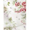 Floral Print Cinched Zipper Back Dress Corset Belt Set and Solid Hollow Out Buckle Zipper Sandals Drop Earrings Outfit - Blanc S | US 4