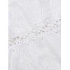Robe de vacances courte en dentelle jacquard à fleurs de couleur unie, style romantique, bretelles non réglables, col en V, coupe trapèze - Blanc XXL | US 14
