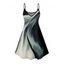 Robe de vacances à imprimé abstrait, bretelles spaghetti, col en V, coupe trapèze, mini-robe décontractée - Noir XXXXXL | US 20