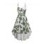 Robe d'été sans manches à bretelles spaghetti réglables et imprimé floral - Bleu clair XXL | US 14