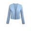 Solid Color Open Front Textured Crop Top Long Sleeve Plain Color Casual Top - LIGHT BLUE XL | US 12
