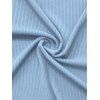 Haut court texturé à manches longues et devant ouvert de couleur unie, haut décontracté de couleur unie - Bleu clair XXL | US 14