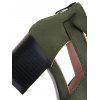 Open Toe Plain Color Buckle Strap Chunky Heels Hollow Out Casual Outdoor Sandals - Vert profond EU 42