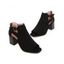 Open Toe Plain Color Buckle Strap Chunky Heels Hollow Out Casual Outdoor Sandals - café lumière EU 39