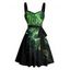 Robe de plage courte à volants et col en cœur, motif poulpe pailleté, ceinture et buste froncé - Rouge foncé XXXXXL | US 20