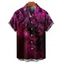 Chemise de vacances à motif poulpe pailleté pour homme, boutonnée, retroussée, manches courtes, pour la plage - Vert S