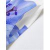 Robe de vacances à motif floral Lily avec poches et bretelles spaghetti, coupe trapèze, longue et décontractée - Bleu Ciel XXL | US 14