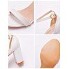 Open Pointed Toe Chunky High Heels Buckle Strap Elegance Sandals - Blanc EU 42