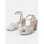 Bowknot Chunky Heels Open Toe Buckle Strap Elegance Party Sandals - Champagne EU 43