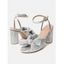 Bowknot Chunky Heels Open Toe Buckle Strap Elegance Party Sandals - Champagne EU 43