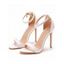 Buckle Strap Stiletto High Heel Open Pointed Toe Elegance Sandals - Rouge EU 43