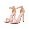 Buckle Strap Stiletto High Heel Open Pointed Toe Elegance Sandals - Abricot EU 43