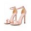 Buckle Strap Stiletto High Heel Open Pointed Toe Elegance Sandals - Rouge EU 43