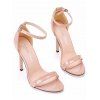 Buckle Strap Stiletto High Heel Open Pointed Toe Elegance Sandals - Abricot EU 43