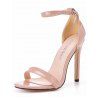 Buckle Strap Stiletto High Heel Open Pointed Toe Elegance Sandals - Abricot EU 43