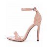 Buckle Strap Stiletto High Heel Open Pointed Toe Elegance Sandals - Abricot EU 43
