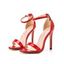 Buckle Strap Stiletto High Heel Open Pointed Toe Elegance Sandals - Rouge EU 43