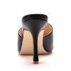 Solid Color Square Open Toe High Heel Slip On Casual Outdoor Sandals - Noir EU 42