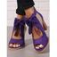 Solid Color Open Toe Bowknot Decor Chunky Heels Zipper See Thru Trendy Sandals - Noir EU 35
