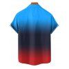 Chemise décontractée à manches courtes et boutons pour homme, couleur contrastée, idéale pour les vacances - multicolor 5XL