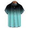 Tenue de vacances pour homme, chemise à manches courtes boutonnée et retroussable, poches intérieures, short à cordon, tenue de plage - Vert S | US 4