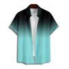 Tenue de vacances pour homme, chemise à manches courtes boutonnée et retroussable, poches intérieures, short à cordon, tenue de plage - Vert S | US 4