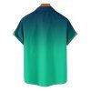 Chemise de vacances à imprimé pieuvre pour homme, décontractée, boutonnée, à manches courtes et retroussable - Vert 5XL