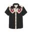 Chemise gothique à col rabattu et boutons pour homme, motif squelette avec chapeau de cowboy, couleur contrastée, 100 % coton, idéale pour les vacances - Noir 5XL