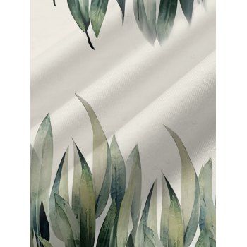 Leaf Pattern Pocket Vacation Dress Adjustable Spaghetti Strap A Line Long Casual Tank Dress