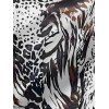 Robe de vacances à poches et motif animalier, bretelles spaghetti réglables, coupe trapèze, longue et décontractée - Noir XXL | US 14