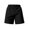 Contrast Color Sunflower Skulls Pattern Ruched Bust Belt Gothic Dress and Men's Button Up Roll Up Shirt Drawstrings Shorts Outfit - Noir S | US 4