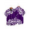 Chemise de vacances à motif marguerites pour homme, boutonnée, retroussée, manches courtes, décontractée - Concorde 5XL