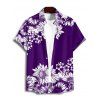 Chemise de vacances à motif marguerites pour homme, boutonnée, retroussée, manches courtes, décontractée - Concorde 5XL