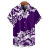 Chemise de vacances à motif marguerites pour homme, boutonnée, retroussée, manches courtes, décontractée - Concorde 5XL