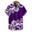 Chemise de vacances à motif marguerites pour homme, boutonnée, retroussée, manches courtes, décontractée - Concorde 5XL