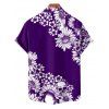 Chemise de vacances à motif marguerites pour homme, boutonnée, retroussée, manches courtes, décontractée - Concorde 5XL