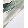 Robe de vacances à motif de feuilles avec poches et bretelles spaghetti réglables, coupe trapèze, longue et décontractée - Vert XXL | US 14