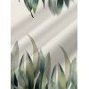 Robe de vacances à motif de feuilles avec poches et bretelles spaghetti réglables, coupe trapèze, longue et décontractée - Vert XXL | US 14